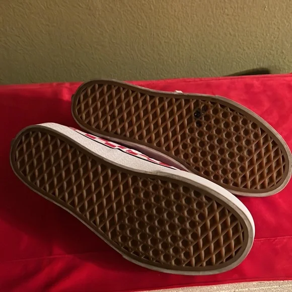 Red checkered Vans. Excellent condition. - Picture 2 of 2
